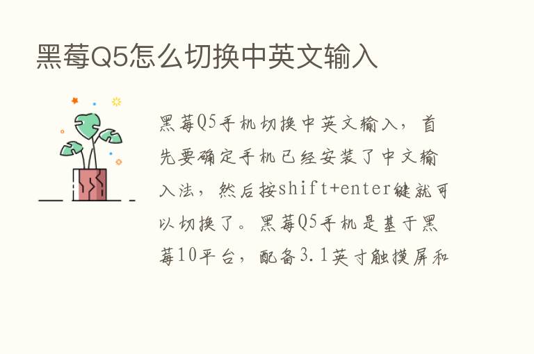 黑莓Q5怎么切换中英文输入